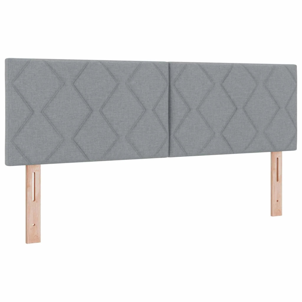 Letto con Box Spring, Materasso e LED Grigio Chiaro Tessuto 3451945