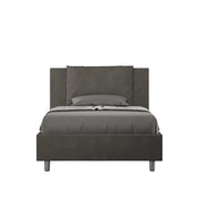 Letto 1 Piazza e Mezzo 130x200 cm con Rete e Contenitore Antea Grigio