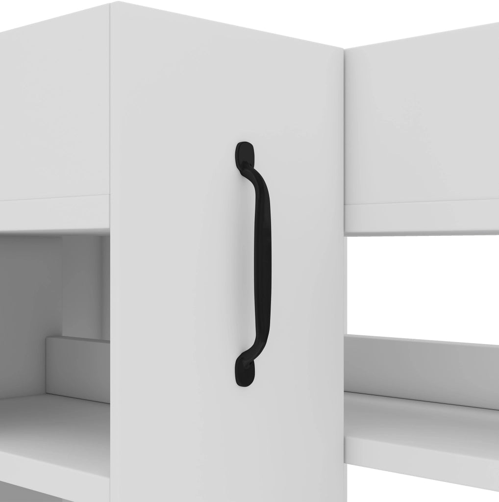 LIBRERIA mobile 52x50x75 cm bianca con ruote, cassetti e ripiani