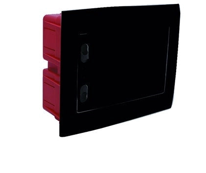 Ettroit DB112908B Centralino Elettrico da Incasso 8 Moduli DIN IP40 Nero con Portello Cieco