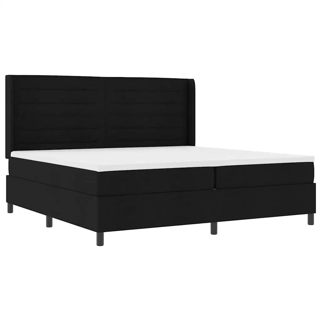 Letto a molle con materasso Nero 200 x 200 cm Tessuto 3341604