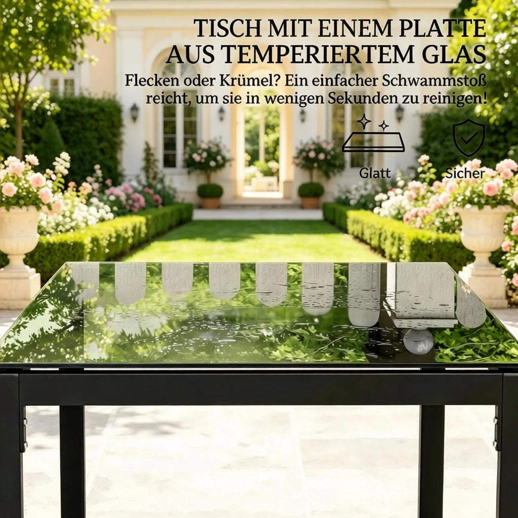 Set mobili da giardino, tavolo e 2 sedie per patio e bistro