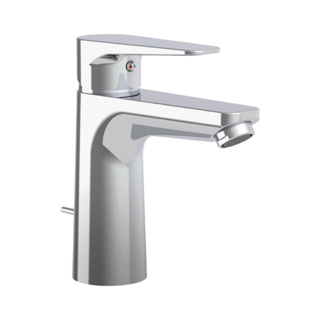 RUBINETTO MISCELATORE MONOCOMANDO LAVABO PROLUNGATO CROMATO SERIE ORANGE - SCARICO 11/4  - PAF