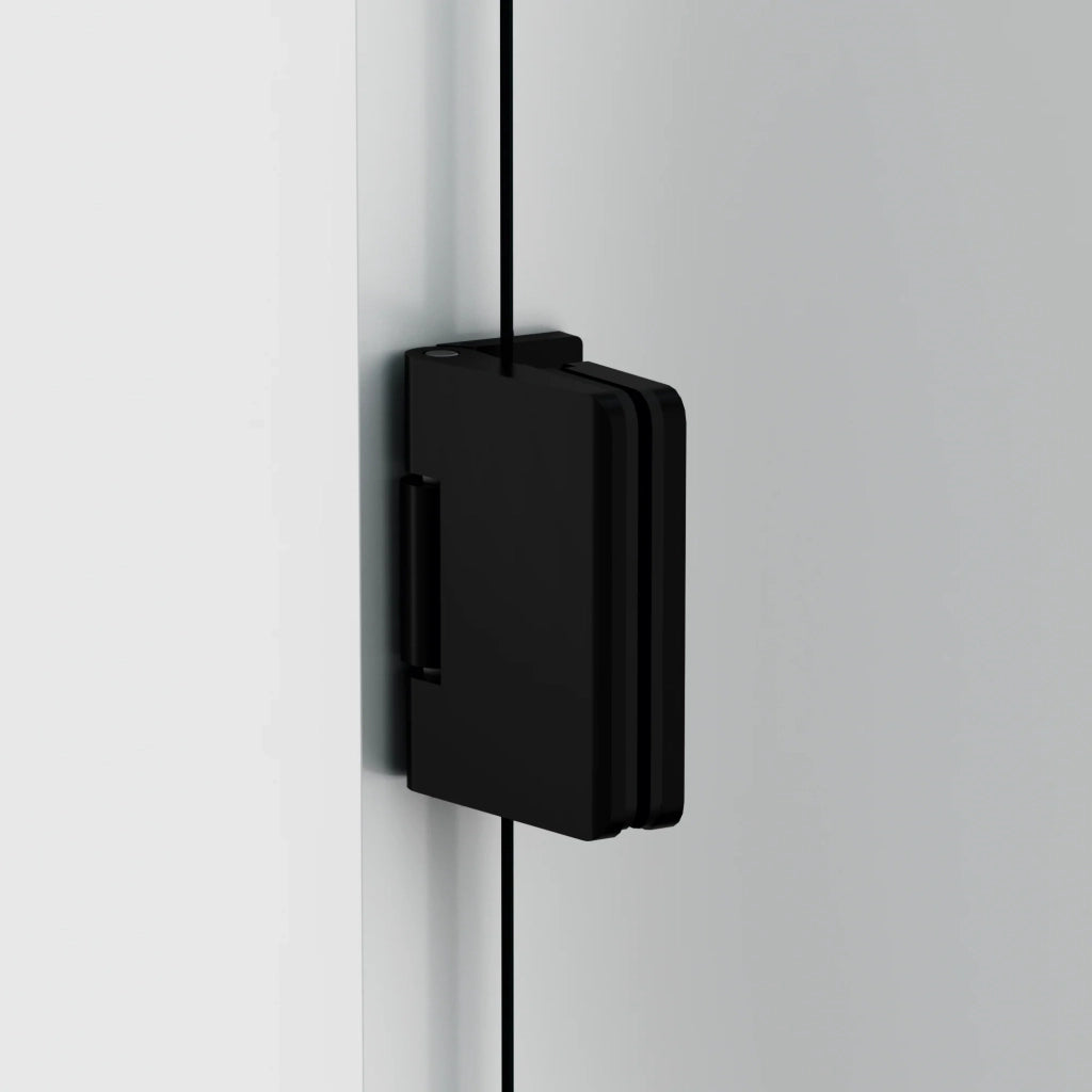 Box doccia frontale GLASS fisso + porta battente chiusura magnetica 80 cm (77-80; fisso 30+porta 50) rame