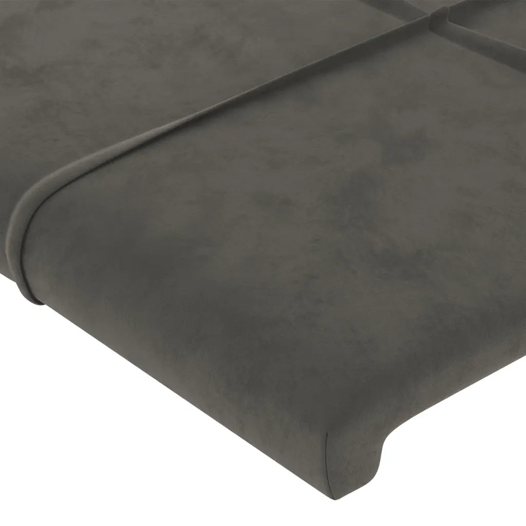 Testiera | Testata a LED Grigio Scuro 183x16x118/128cm inTessuto