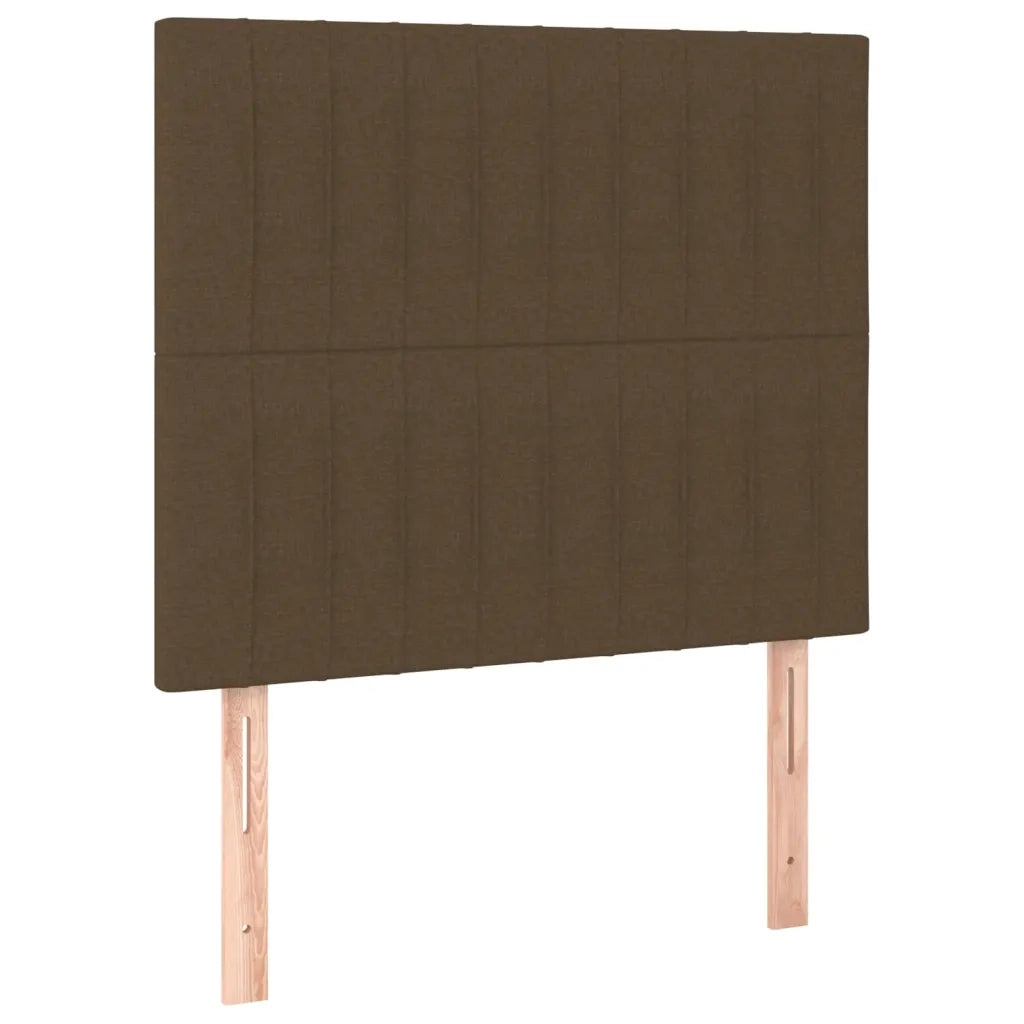 Testiera | Testata Marrone Scuro 100x5x118/128 cm Tessuto
