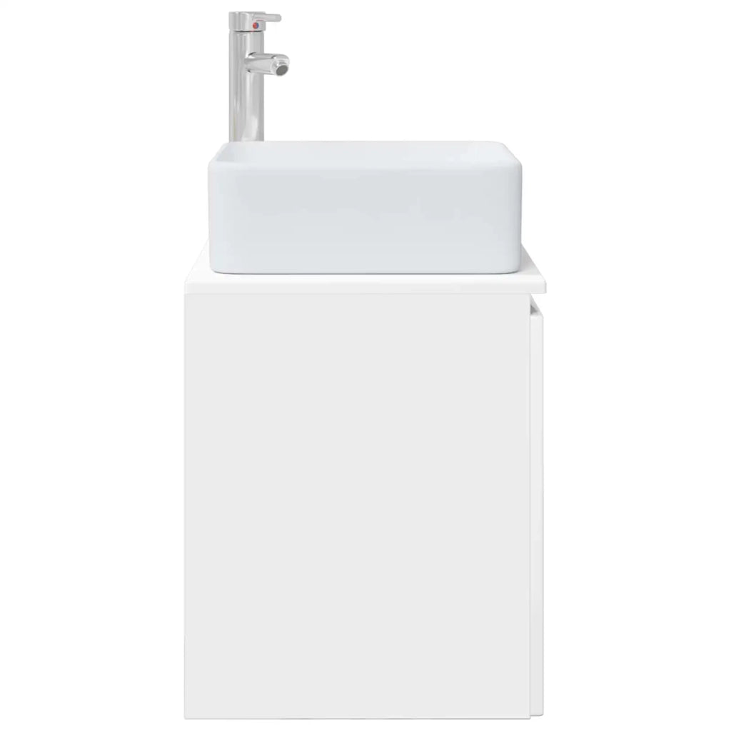 Mobile Lavabo | Armadio Lavabo da Parete Bianco Lucido 53 x 35 x 63 cm