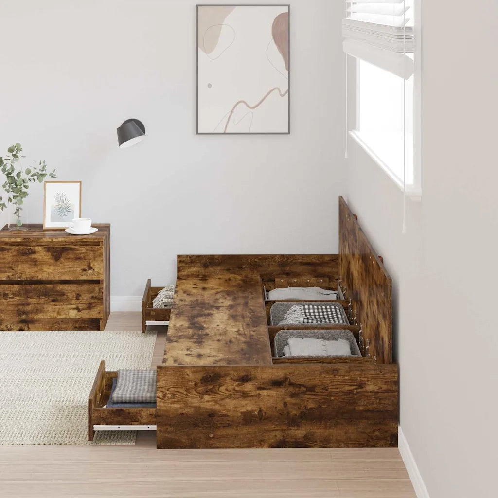Struttura del letto Legno vecchio 90 x 200 cm Legno multistrato 3335235