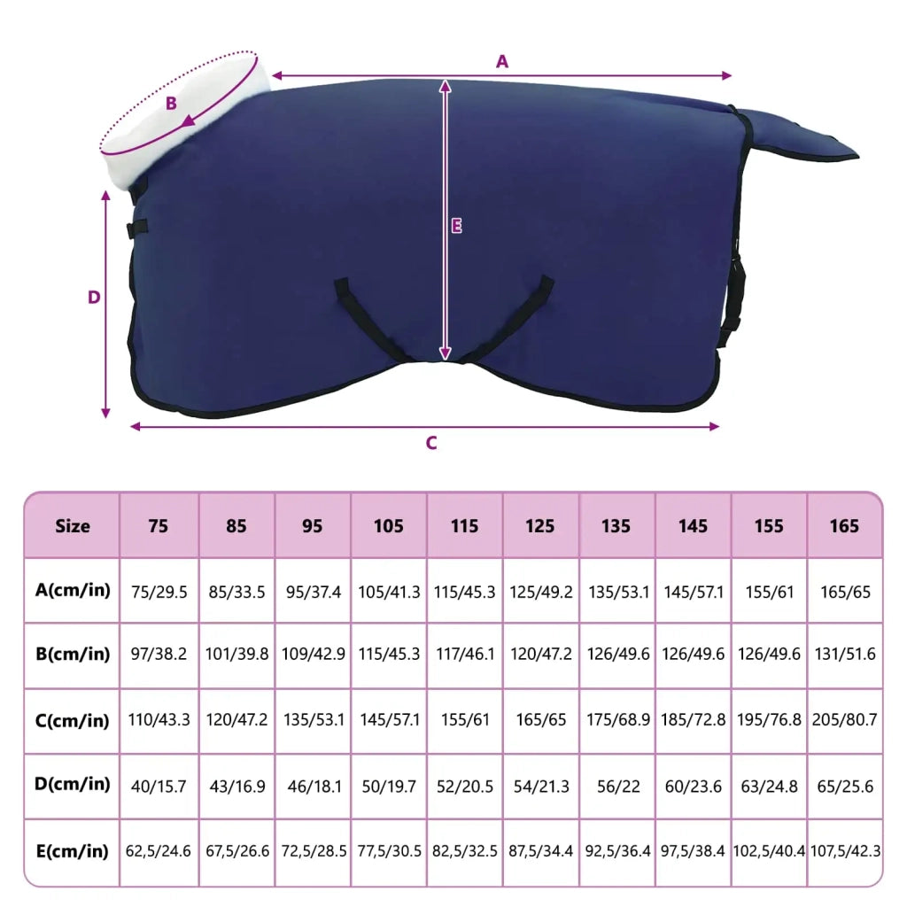 Coperta per Cavalli Blu navy 75 cm Felpa in pile 42013387