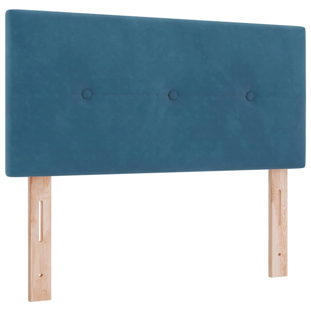 Letto con Box Spring, Materasso e LED Blu 90 x 200 cm Velluto 3452106