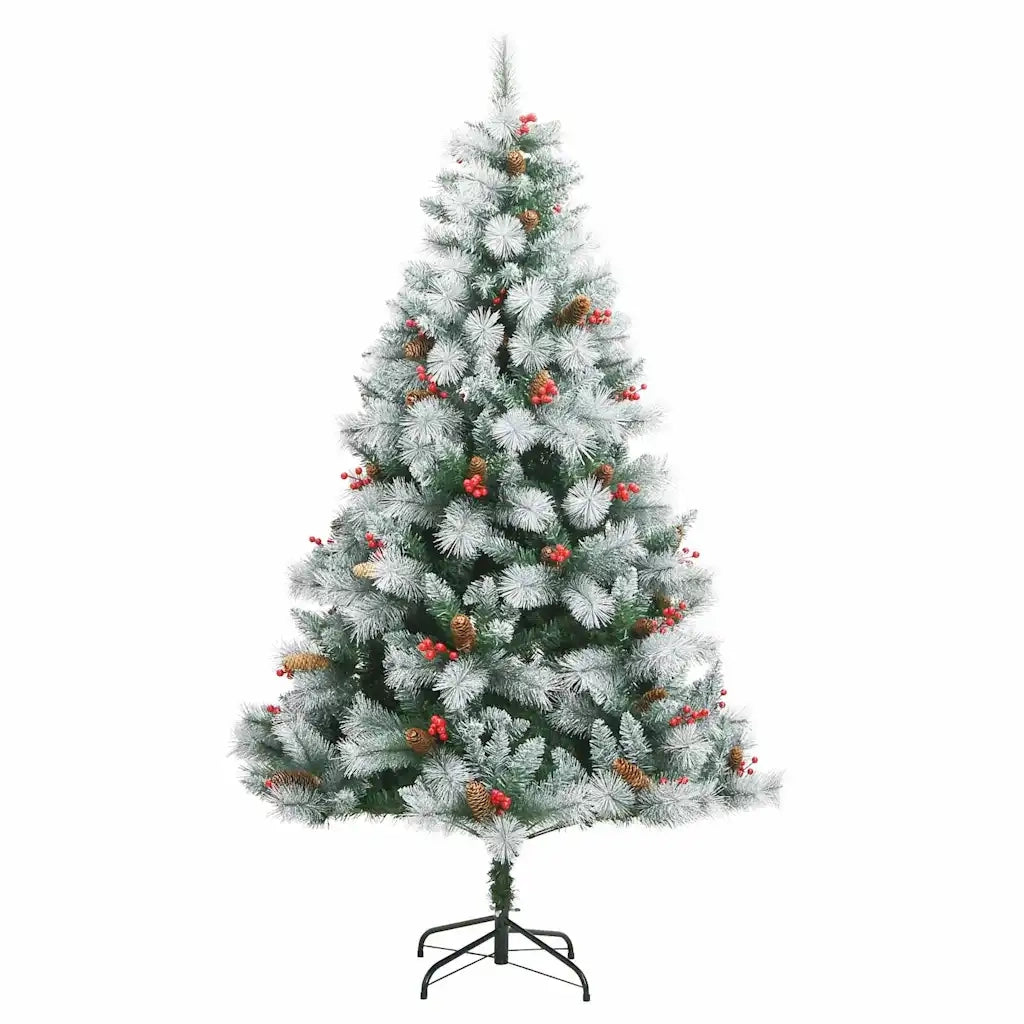 Albero di Natale artificiale Verde e bianco 210 cm 3395192