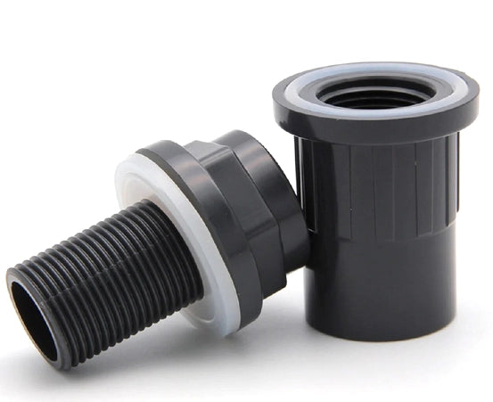 Aquariumline Attacco Serbatoio Bulkhead colore bianco ad incollaggio Ø20mm