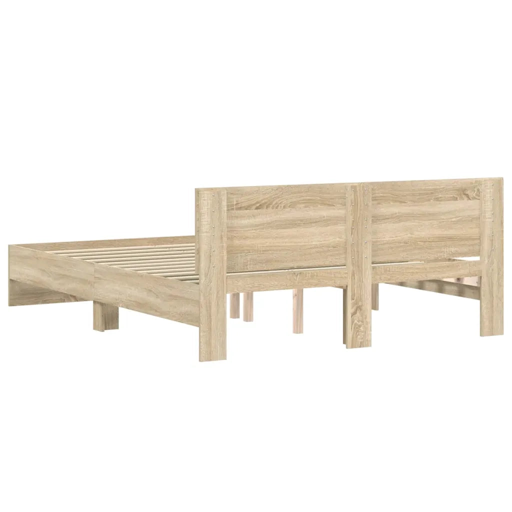 Letto matrimoniale | Letto per adulti | Struttura del letto Sonoma 152 x 203 cm Legno multistrato