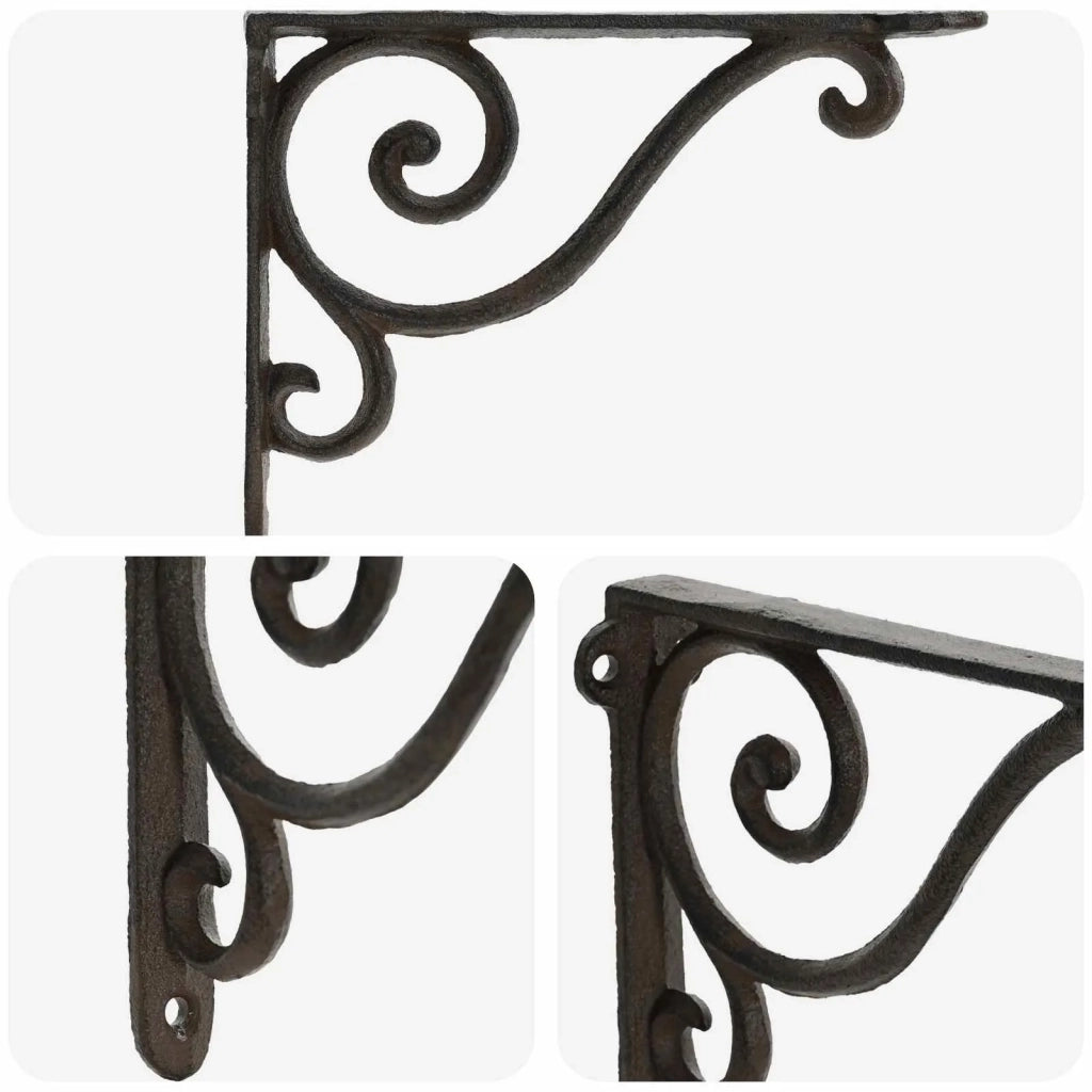 Supporti per mensole da parete 2 pz Marrone Antico 42038862