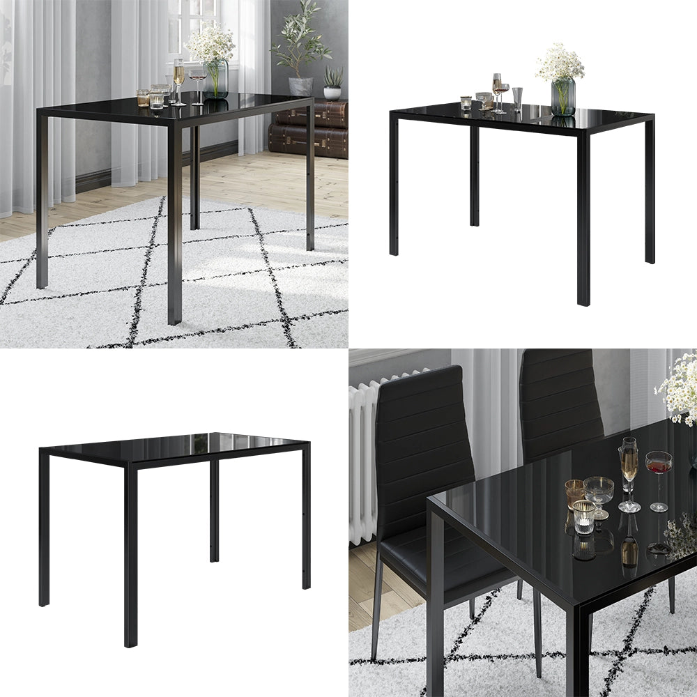 Vicco Tavolo da pranzo Nero 75 x 120 cm