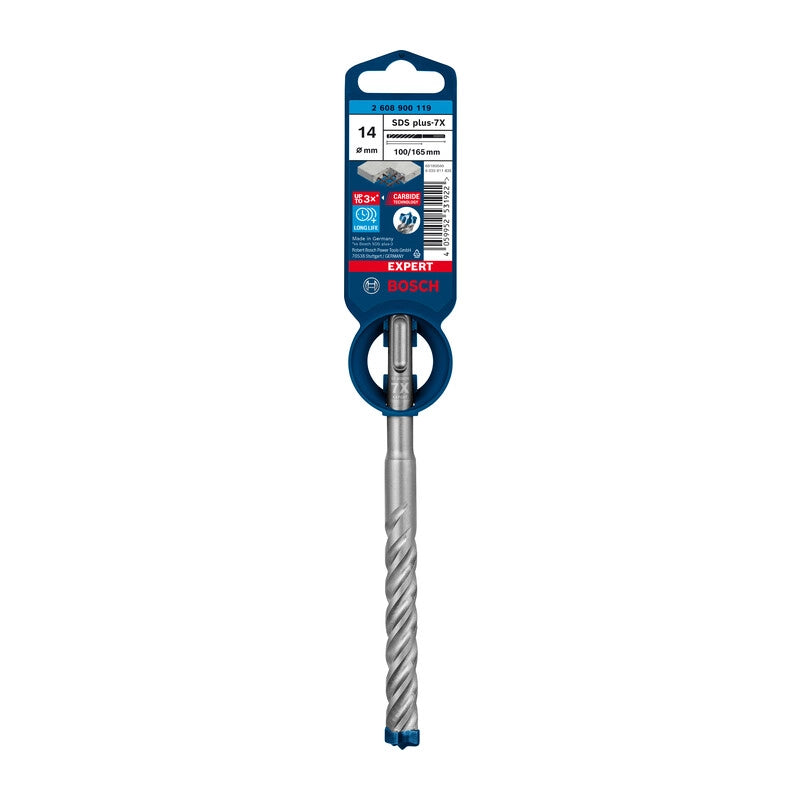 BOSCH-A PUNTA SDS PLUS-7X EXPERT 14X100/165 MM- 1,0 pz