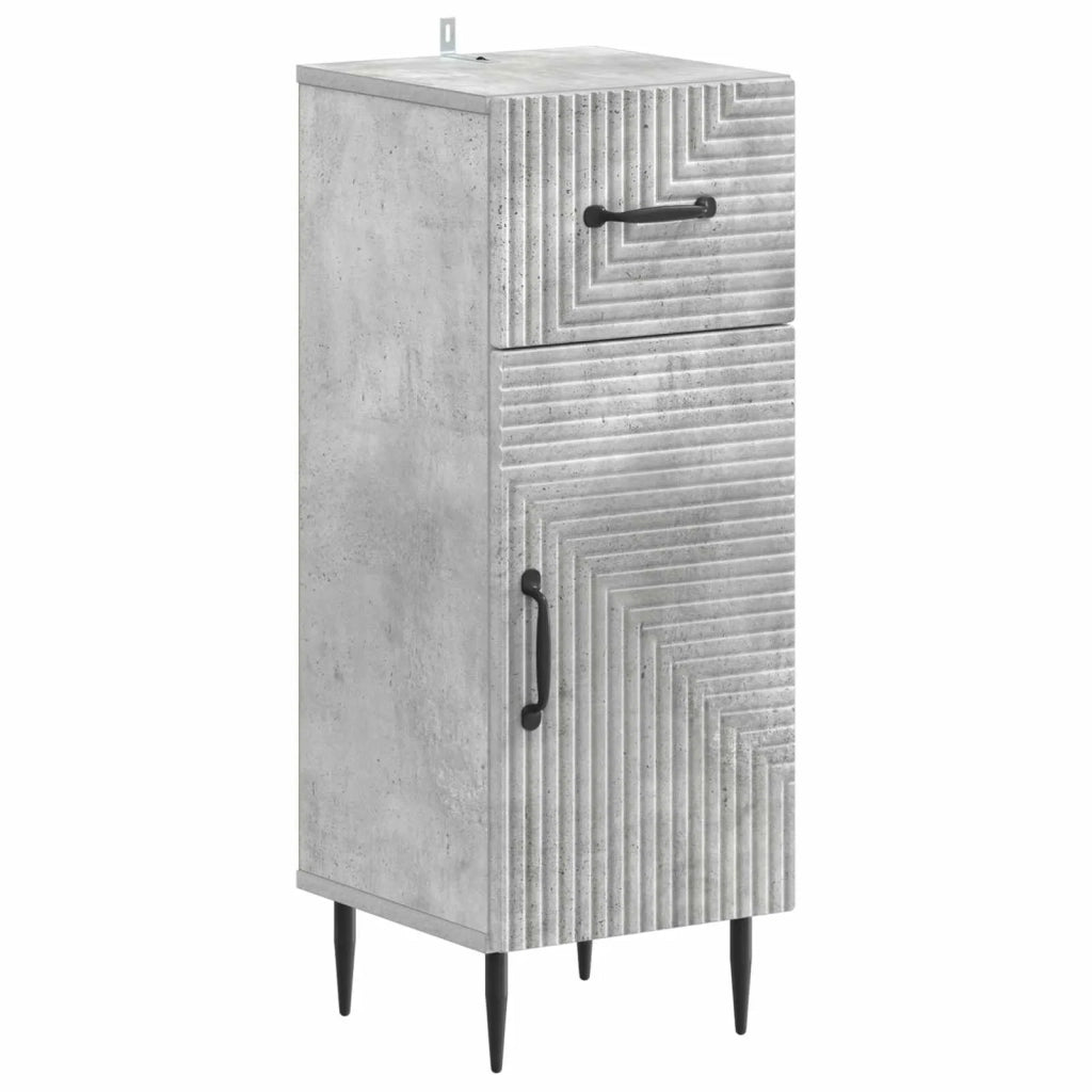 Set di Mobili da Bagno da 4 Pezzi HAARLEM Grigio Cemento 3417939