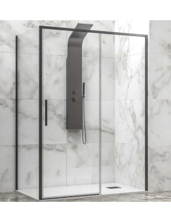 Box doccia LEA 400 100x90 x200 cm profilo nero