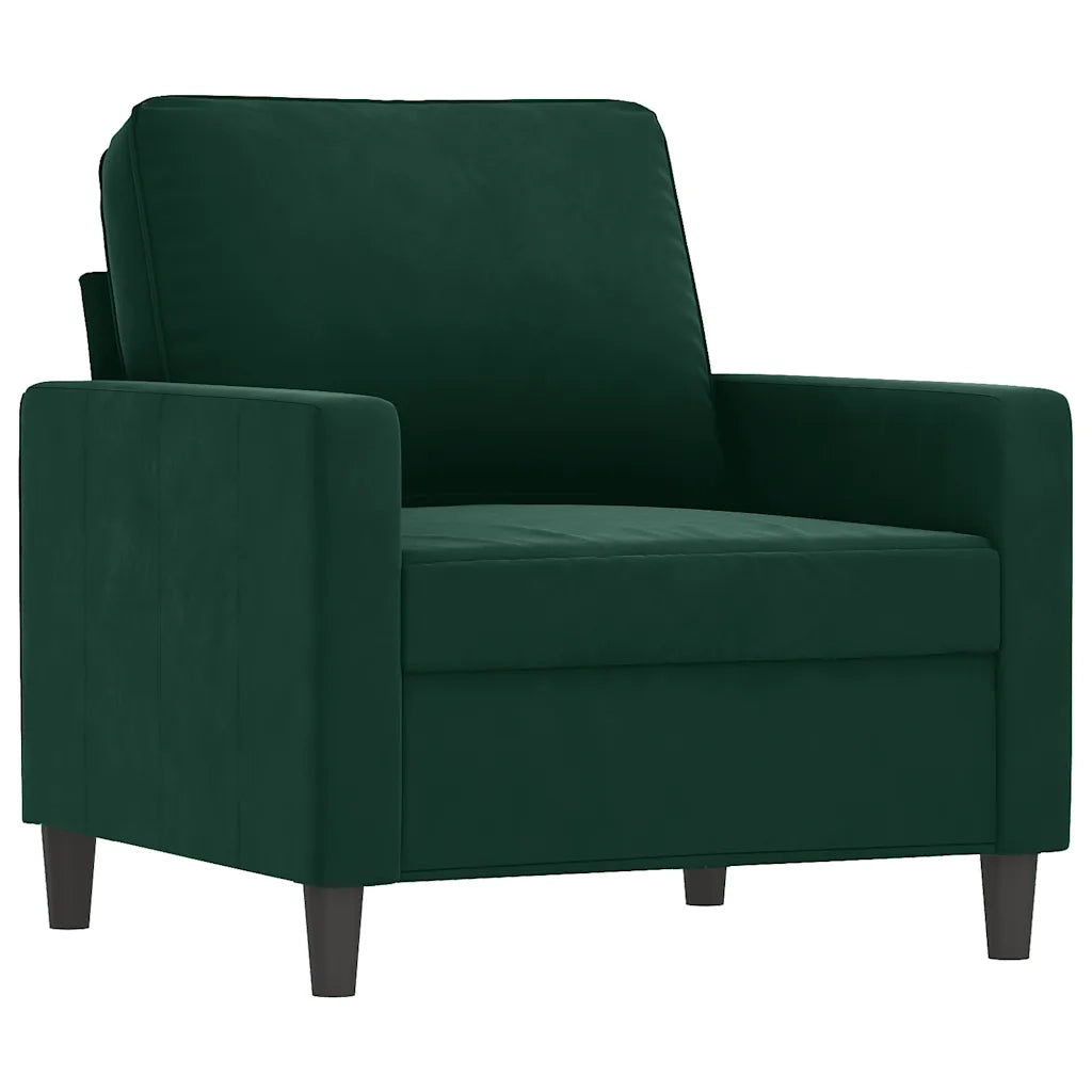 Fauteuil Vert foncé 60 cm Velours