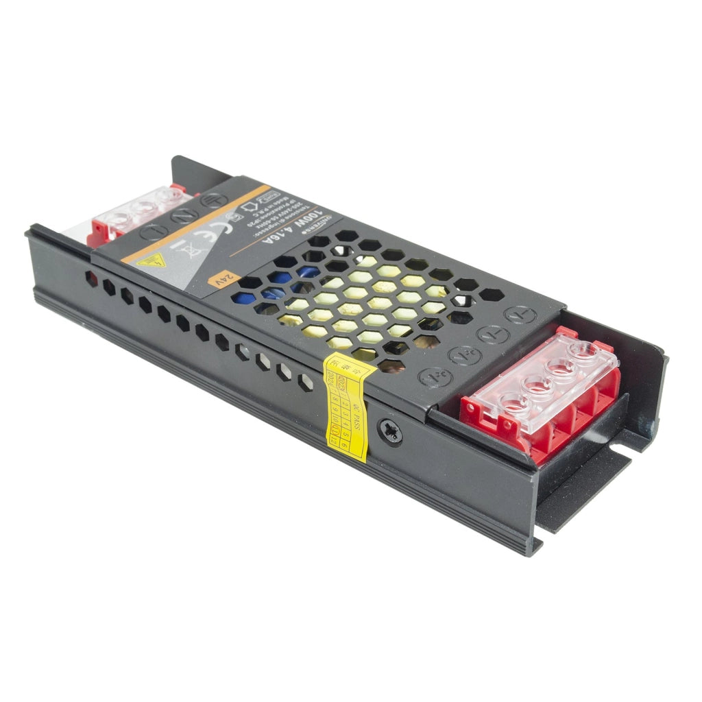 Alimentatore stabilizzato 2 uscite 100W slim trasformatore 24V 4.2A strisce LED