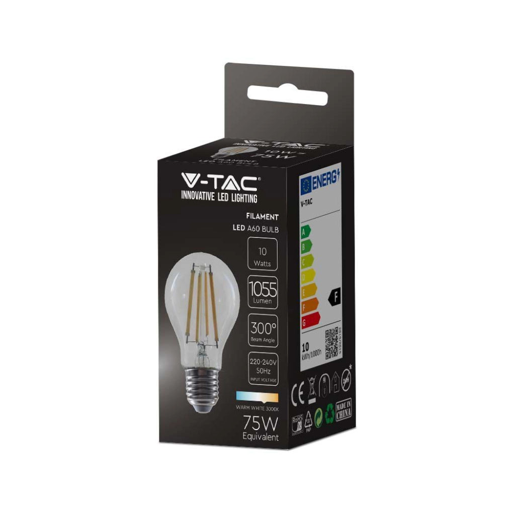 10W A60 LED FILAMENT BULB 3000K E27