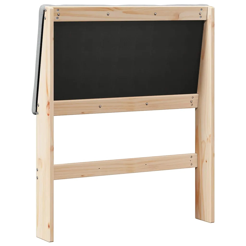 Testiera | Testata imbottita Grigio chiaro 80 cm Pino massello