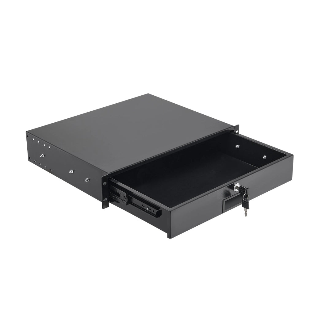Cassetto per Rack 2U SPT-T300-2A 482 mm, Acciaio Robusto con Serratura e Fori Cavi, Carico 22,68 kg, per Armadio Rete AV