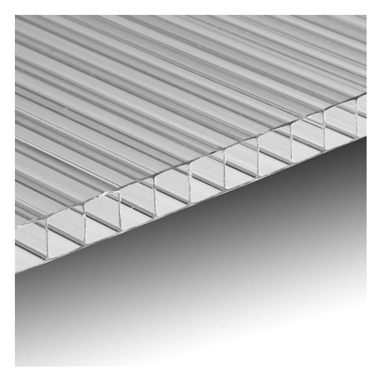 Lastra policarbonato alveolare spessore 6 mm 200 x 100 cm Trasparente