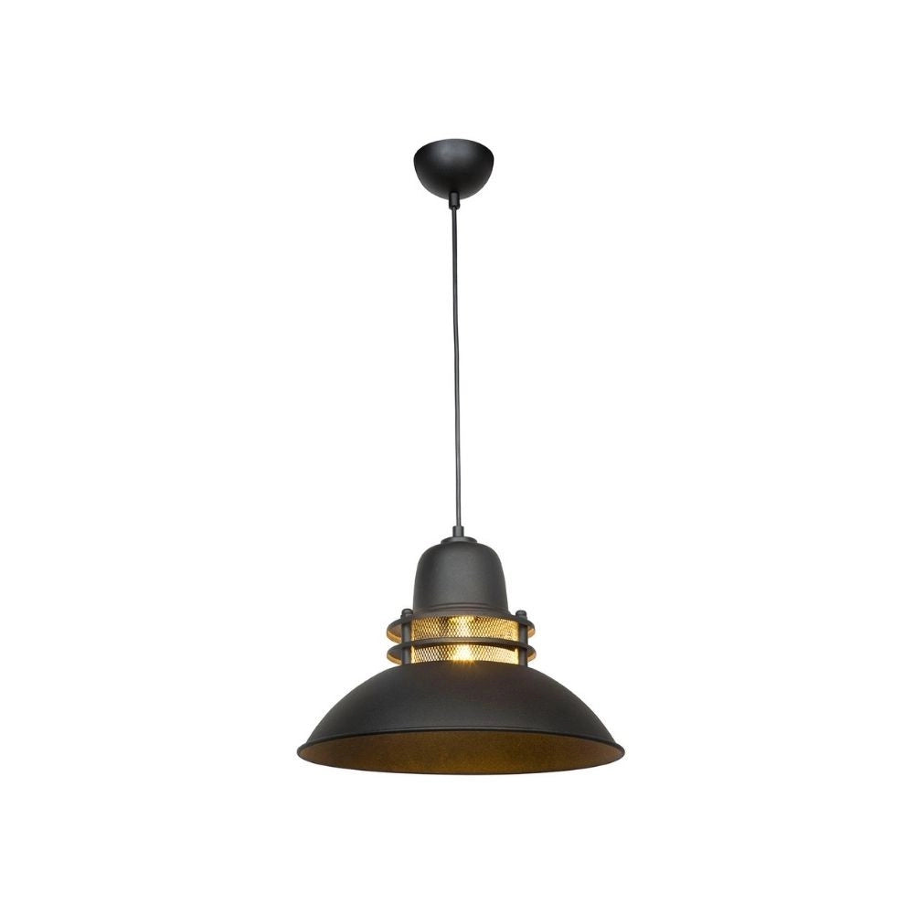 Lampada a sospensione Tibet  nera stile industriale