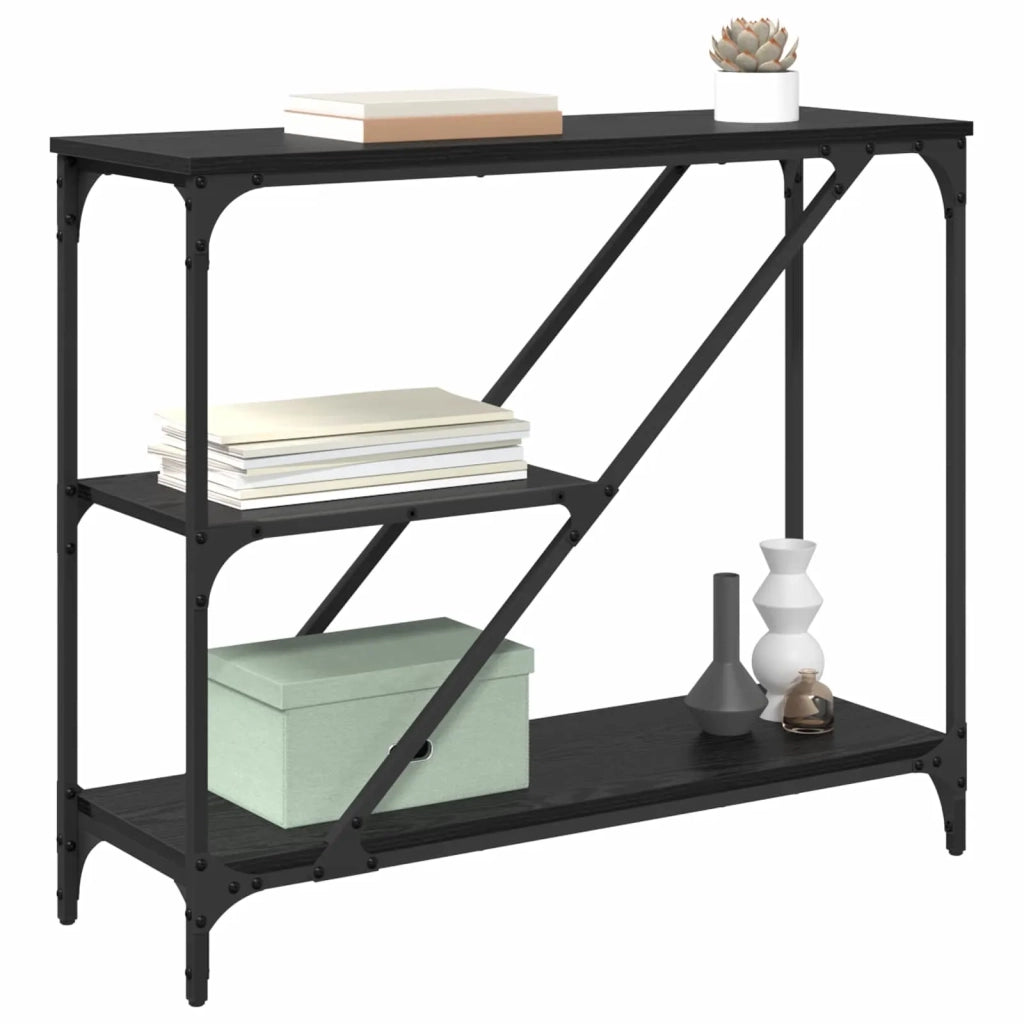 Table console Chêne noir 88,5 x 30 x 75 cm Bois d'ingénierie