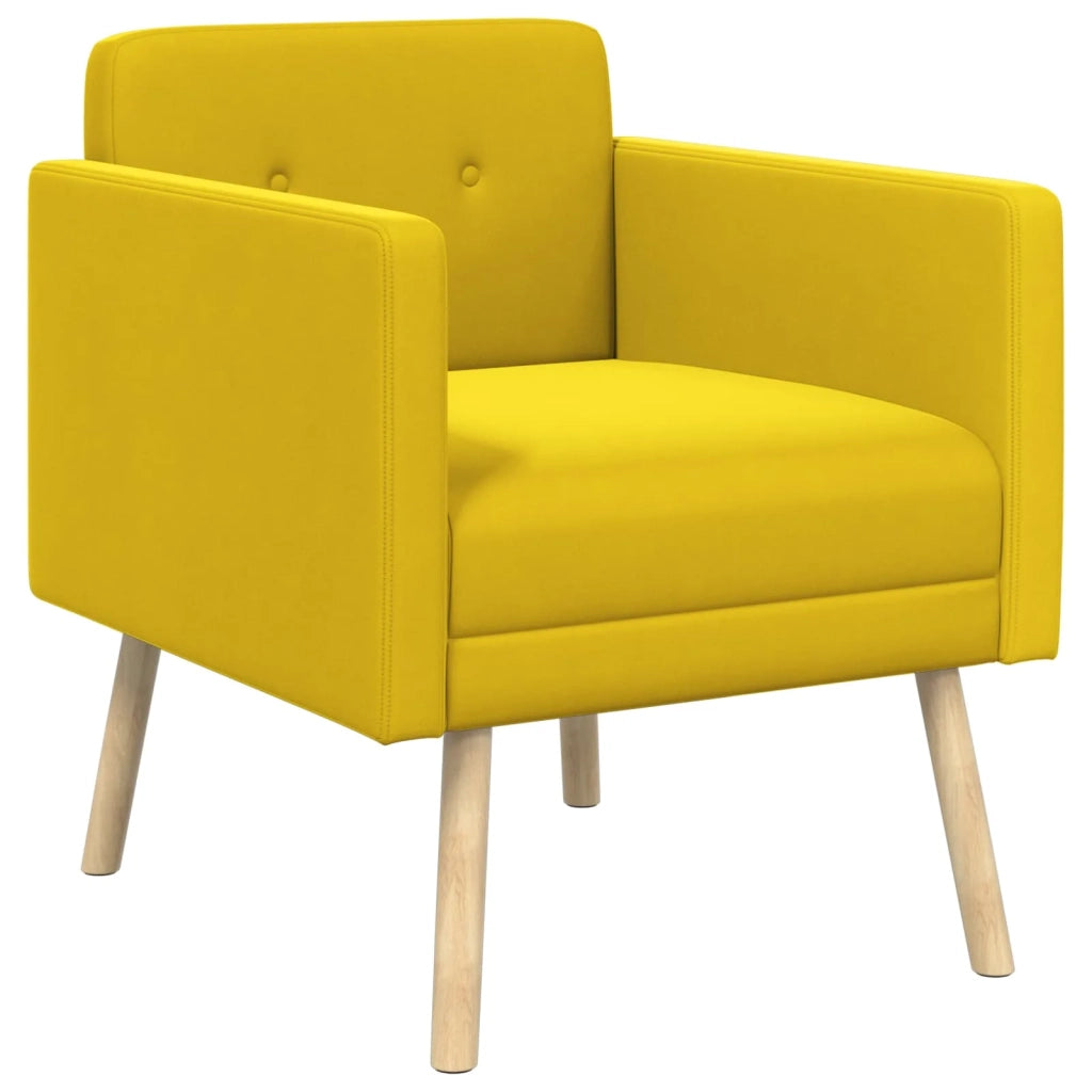 Poltrona decorativa Giallo Velluto 42044802