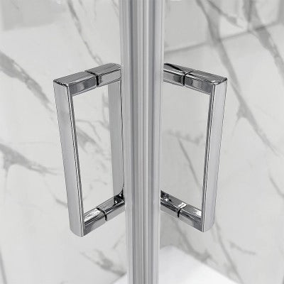 Box doccia angolare 70x70 cm doppio scorrevole vetro trasparente  Tay