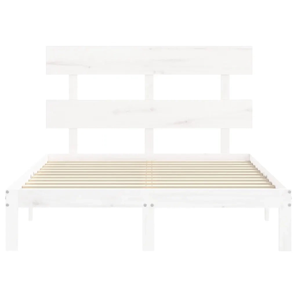 Giroletto senza Materasso-Struttura Letto Bianco 120x200 cm Legno Massello Pino 756607