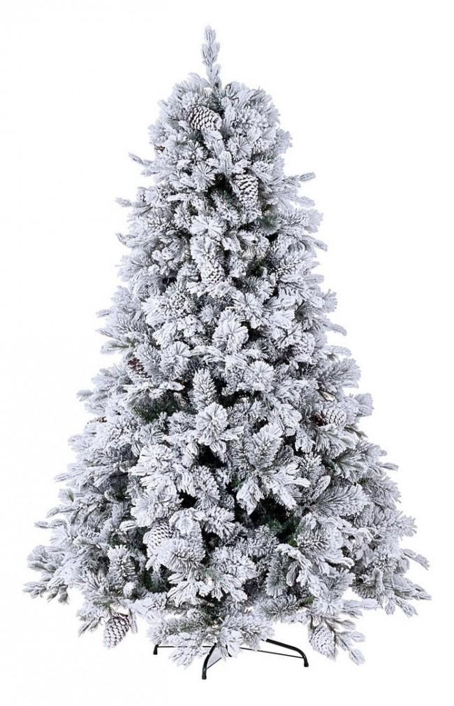 Albero di Natale Artificiale Innevato 180 cm 1383 Rami Verde