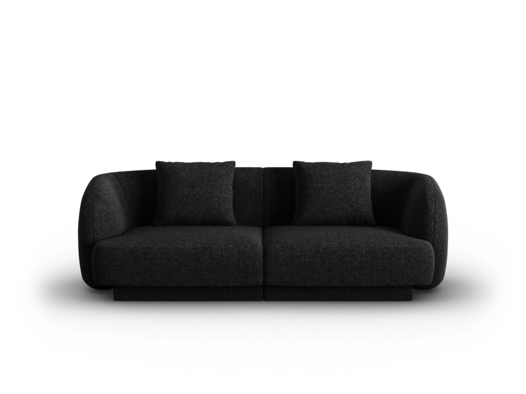 Cosmopolitan Design - Divano "Tulum" 2 posti in ciniglia nero 