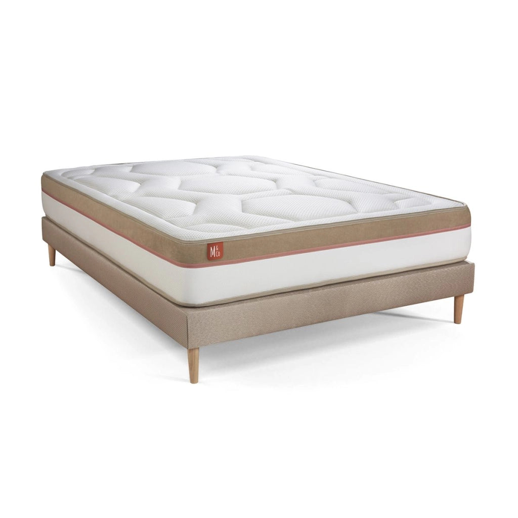 Pacchetto letto completo - Materasso 200x200cm + Box spring con doghe (kit) + 2 cuscini + Piumino - Le Cosy