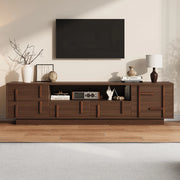Mobile TV largo 180 cm in MDF con 4 cassetti e vano chiuso, noce