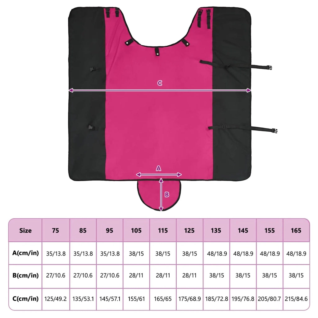 Coperta per Cavalli Rosa e Nero 75 cm Poliestere 42013147