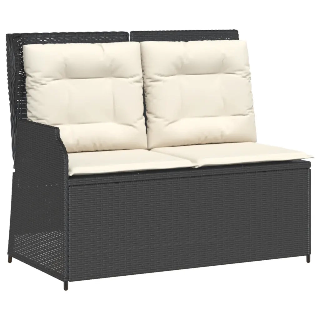 Set Salotto da Giardino con Cuscini 7pz Nero Polyrattan 3262369