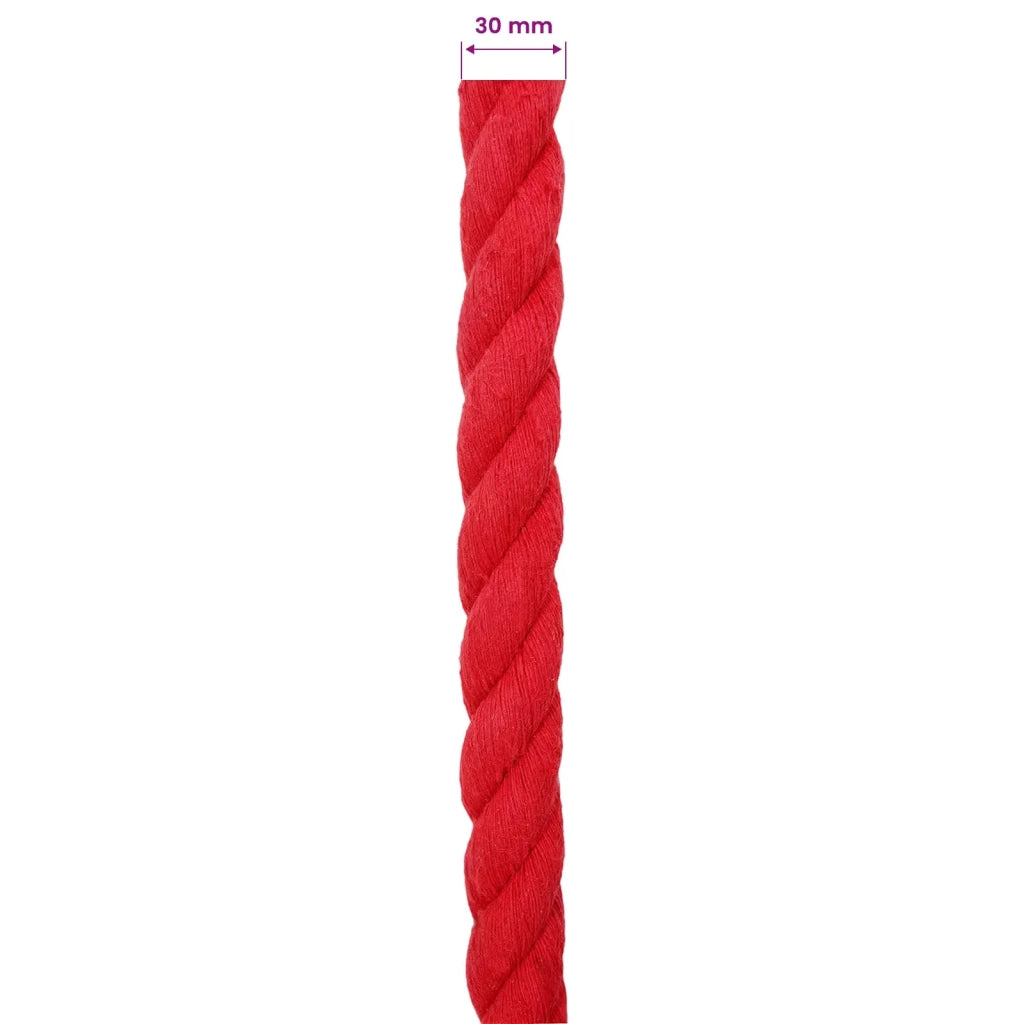Corda di Cotone 30 mm 25 m Rosso 100% Cotone 42011928