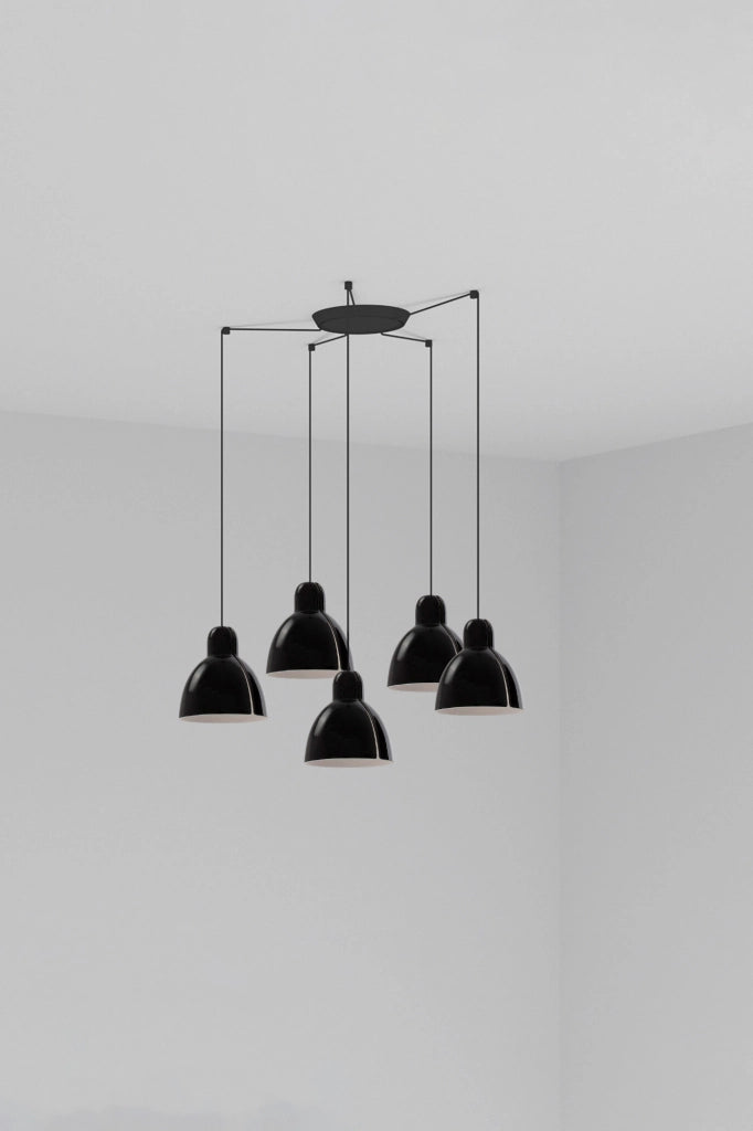 VENICE 5L Lampada a sospensione nera