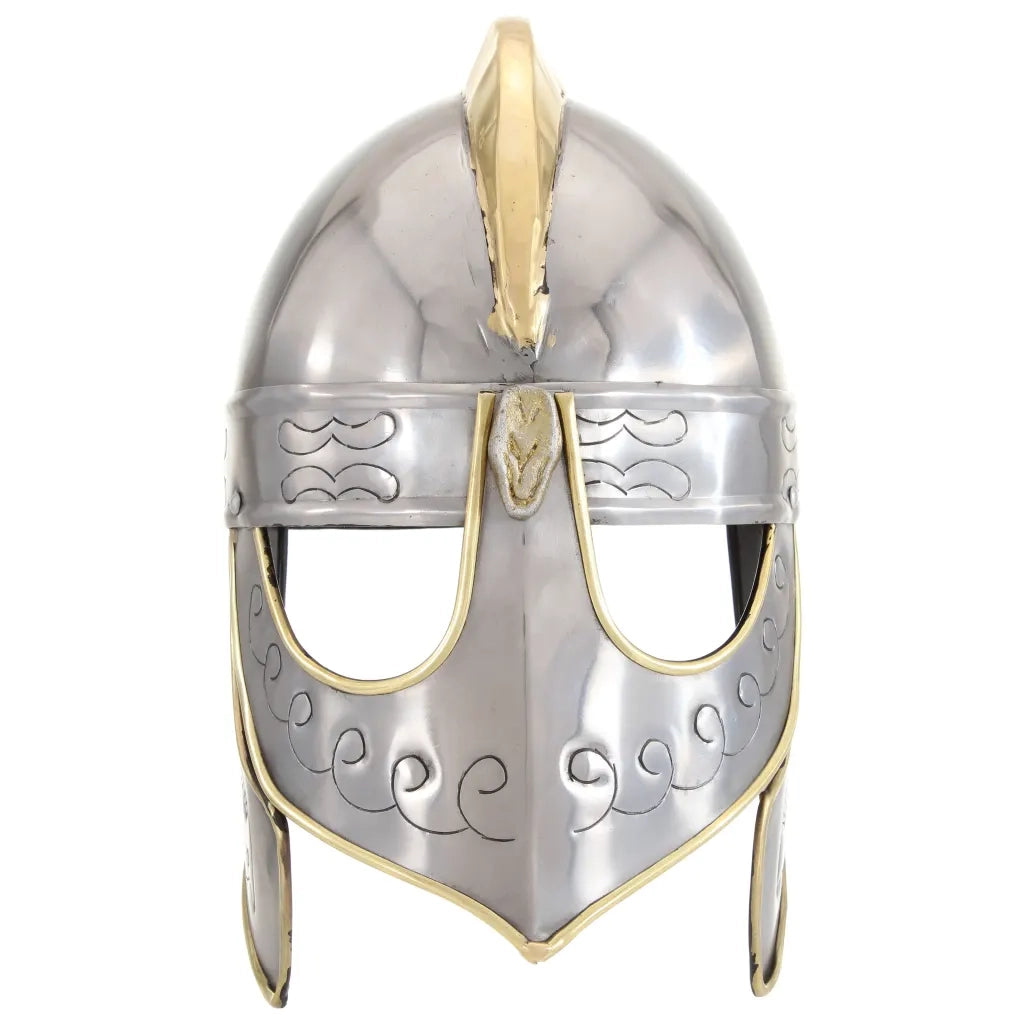 Elmo Beowulf Antico Replica LARP Argento in Acciaio 286232