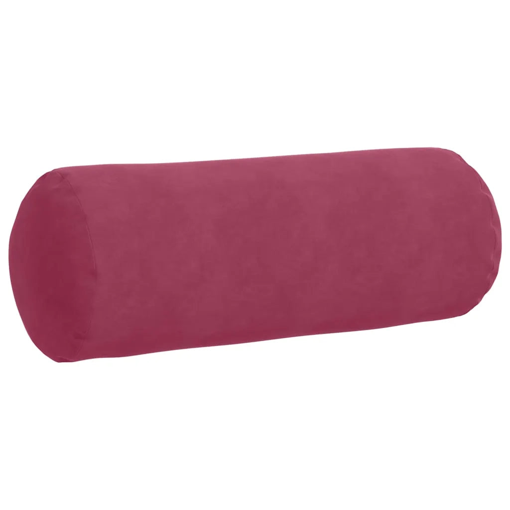 Cuscini a rullo 2 pcs Rosso Vino Ø 25 x 70 cm Tessuto in Cords 42014333