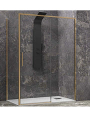 Box doccia LEA 400 130x90 x200 cm profilo oro
