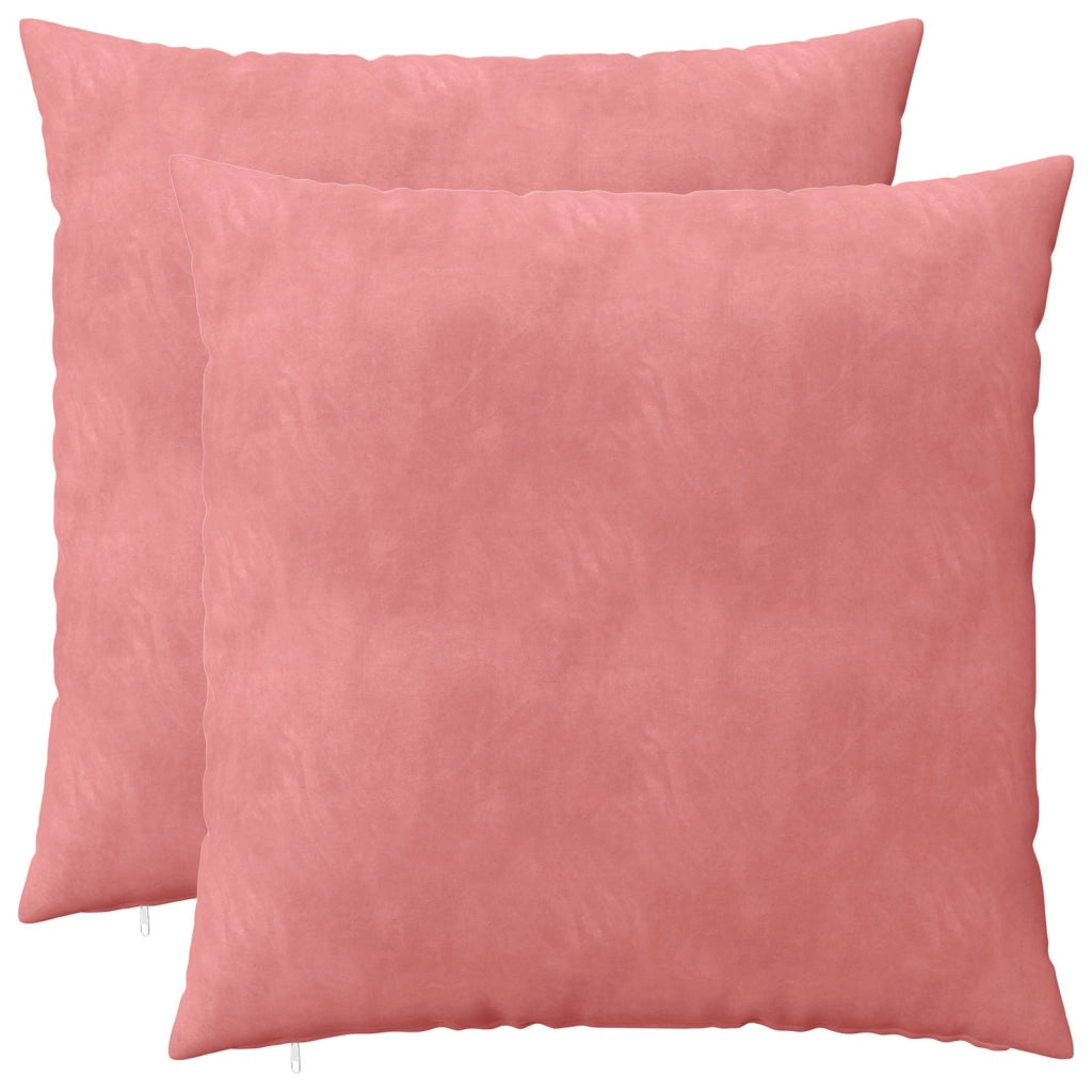 Federa 2 pcs HEERLEN Rosa 80 x 80 cm Velluto 913529
