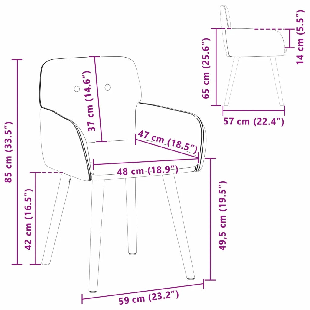 Sedie da pranzo 4 pz Bouclé Nero 59 x 56,5 x 85 cm 3428275