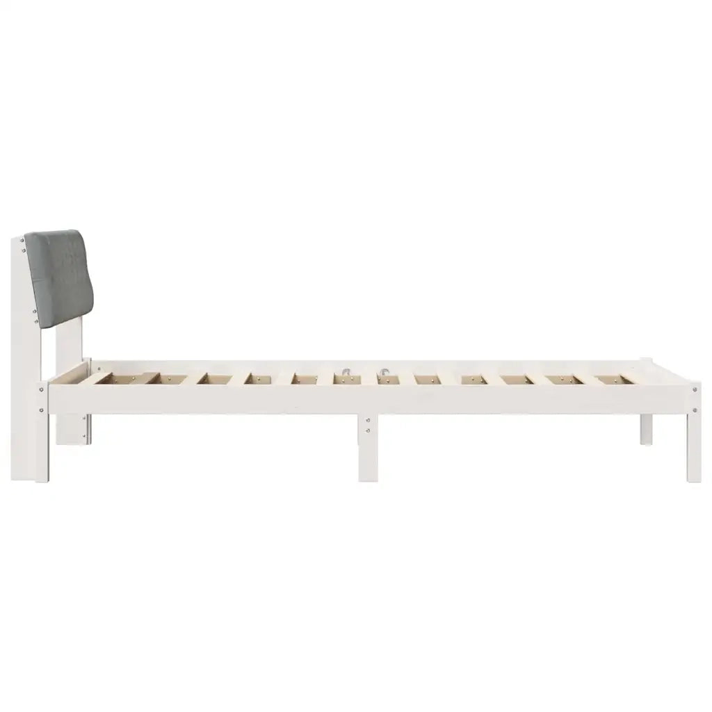 Struttura del Letto Bianco e grigio chiaro 100 x 200 cm 878633