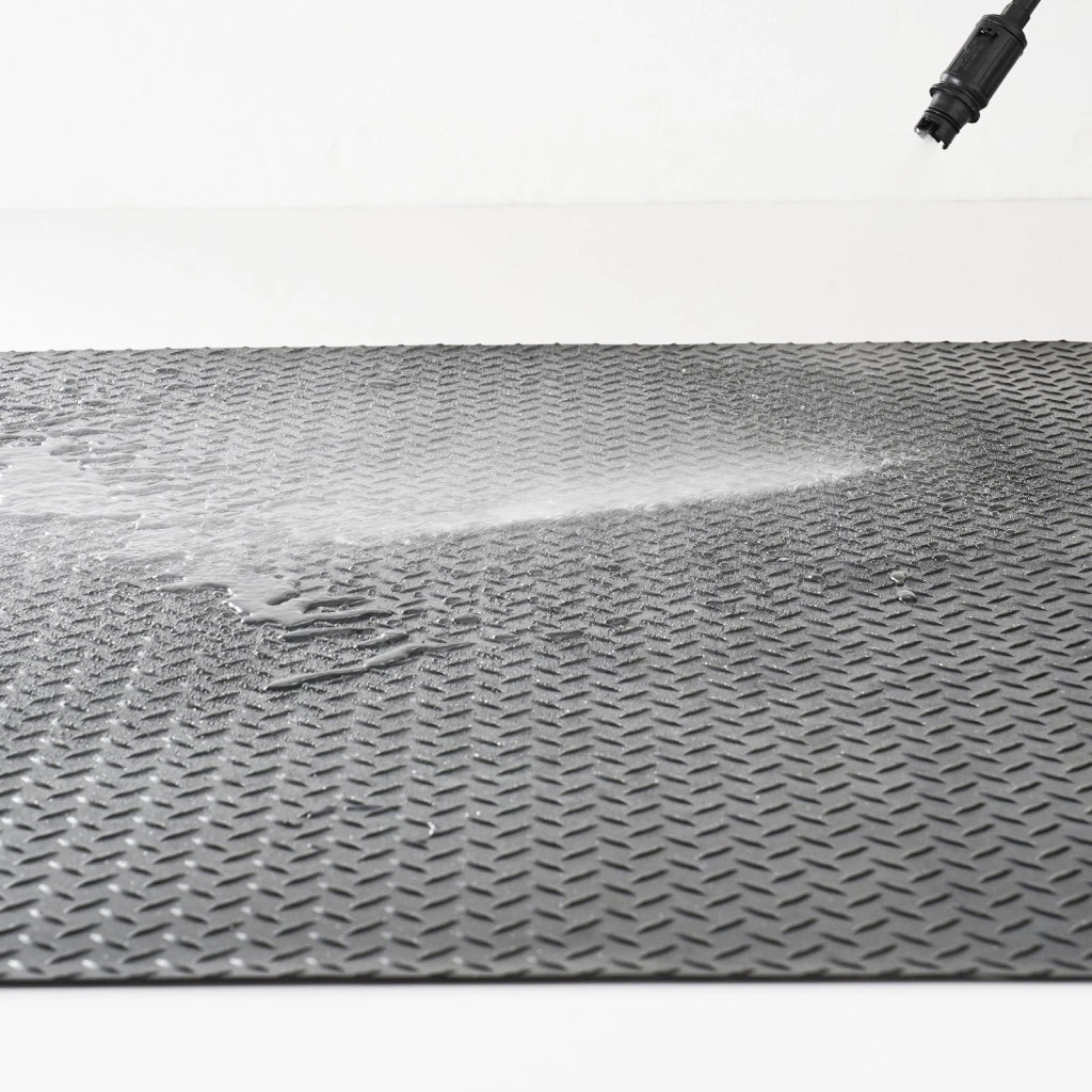 Tappeto in gomma SBR antiscivolo 1236x3065 mm, rotolo per pavimento spessore 3 mm nero, per garage, magazzino e officina