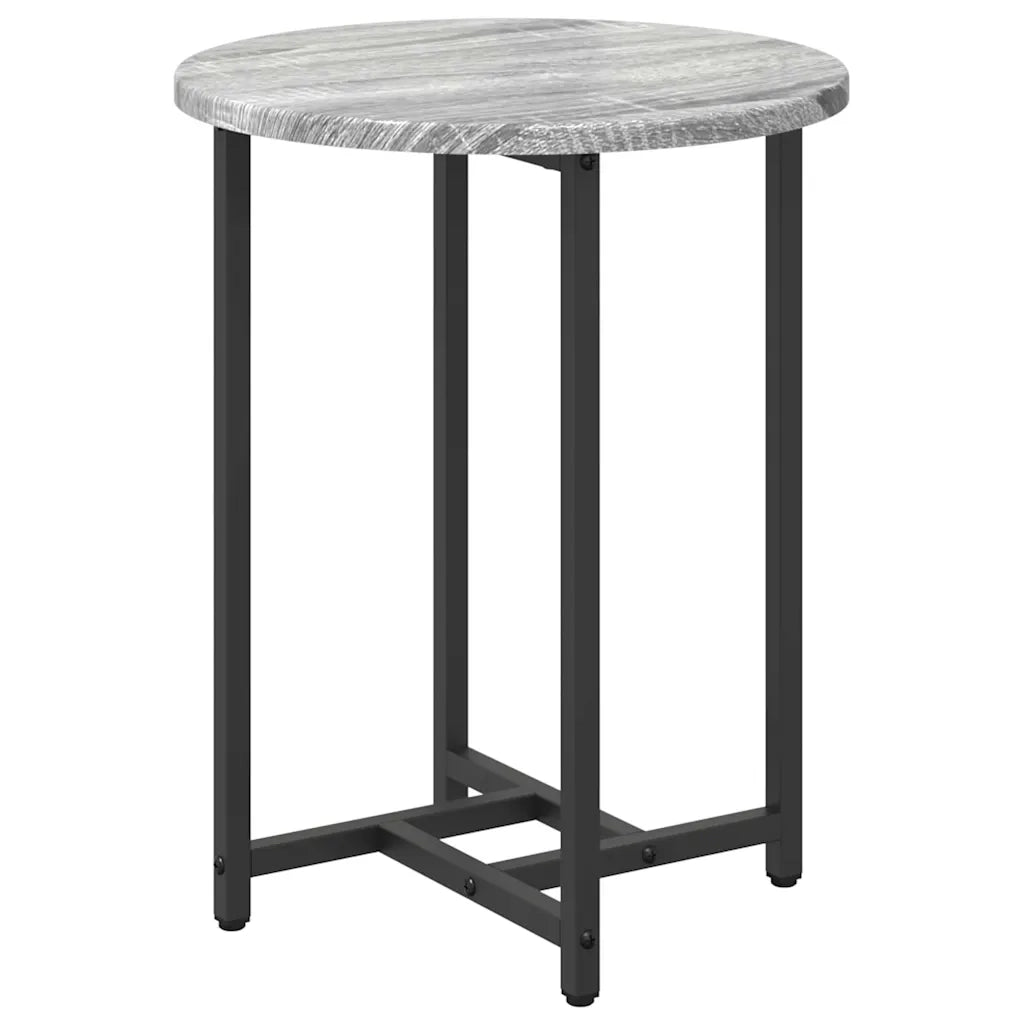 Set tavolini 2 pz | Tavolo laterale Grigio Sonoma e Nero