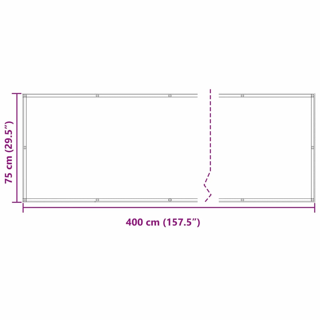 Schermo da balcone | Paravento da Balcone Borgogna 75 x 400 cm